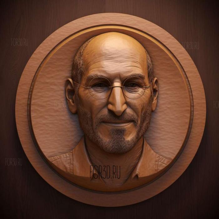 Steve Jobs 4 stl model for CNC